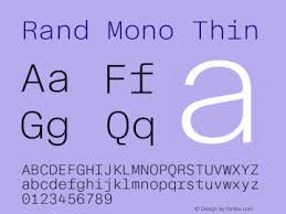 Пример шрифта Rand Mono